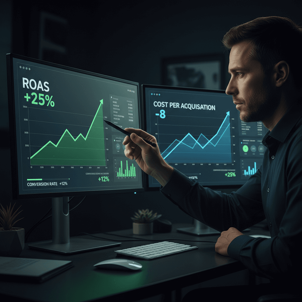 Performance metrics and ROAS optimization